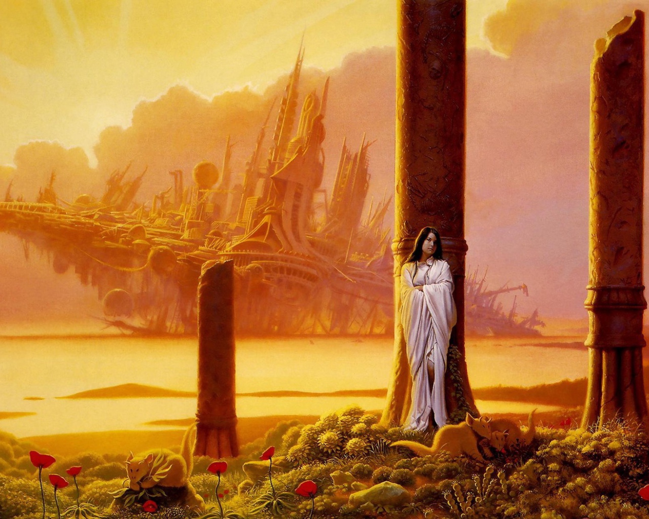 Девушка в белой одежде