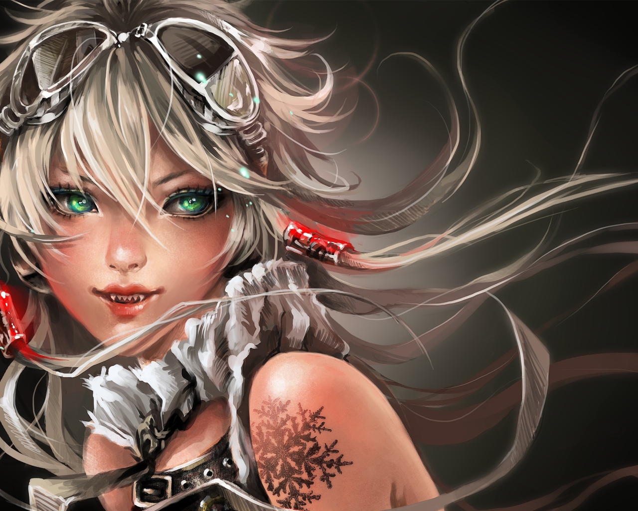 Зеленоглазая девушка вампир