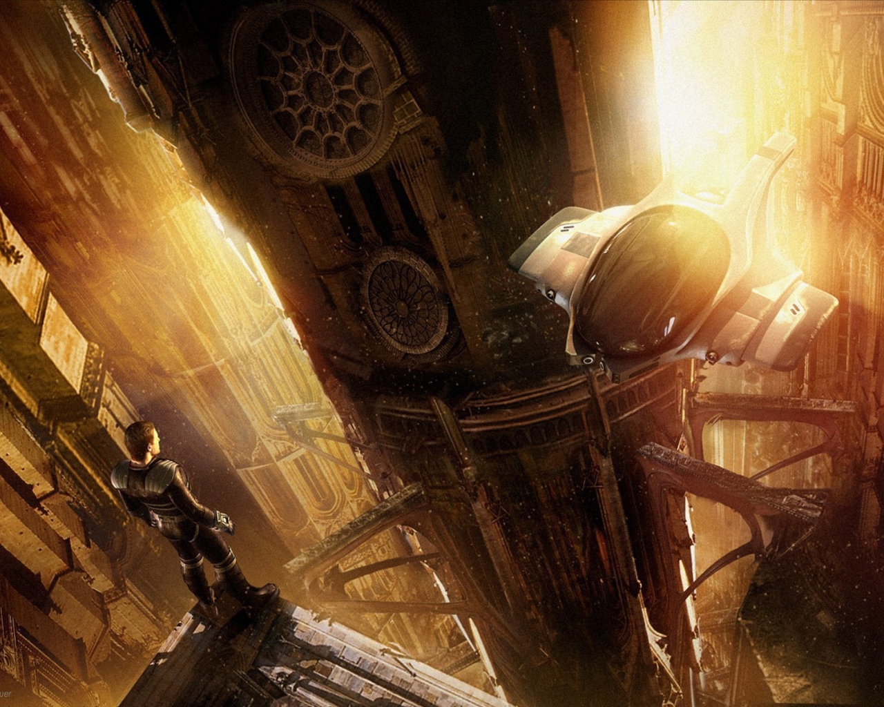 Герой в фантастическом городе