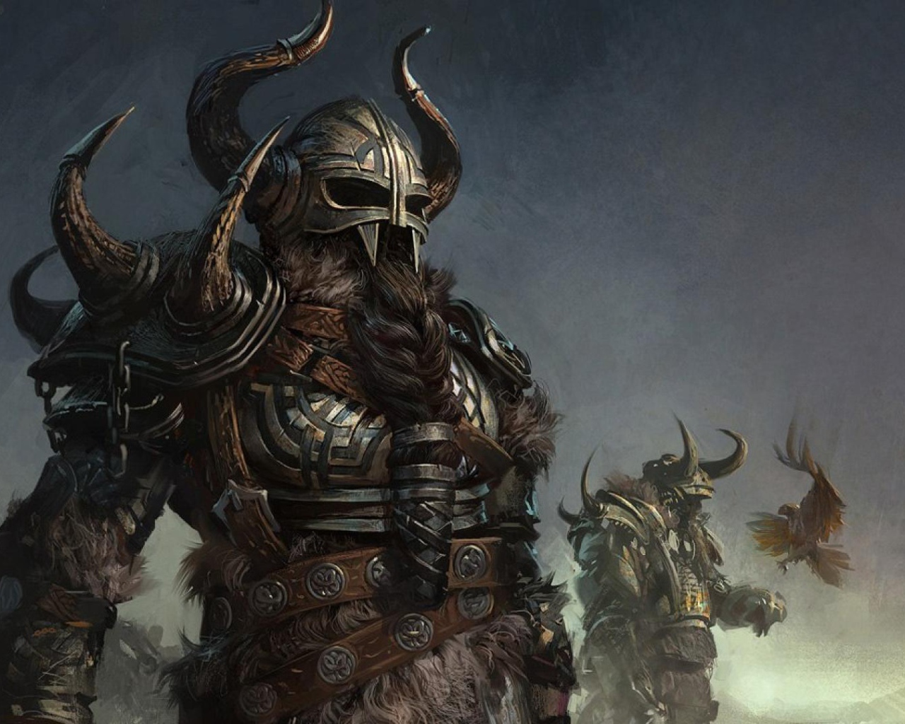 Рогатый шлем викинга