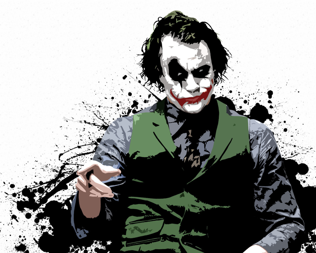 Джокер показывает пальцем