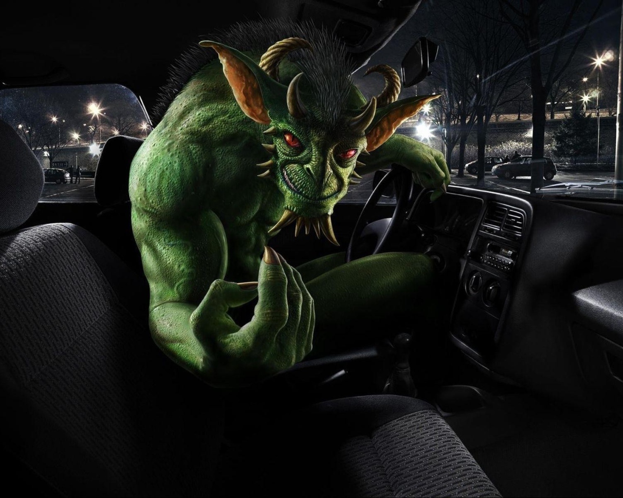 Монстр в автомобиле