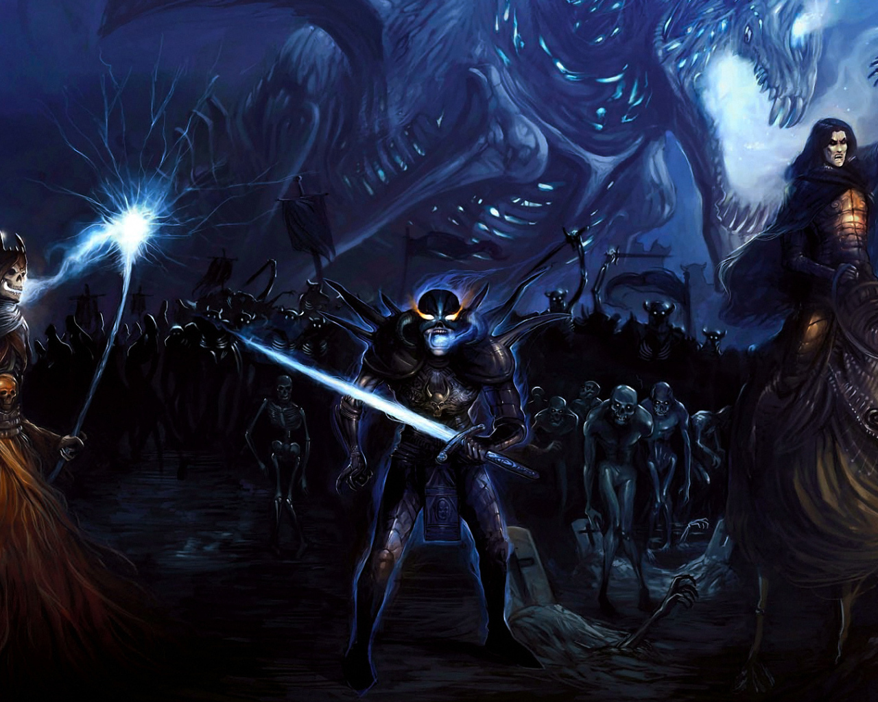 Монстр с огненным мечом