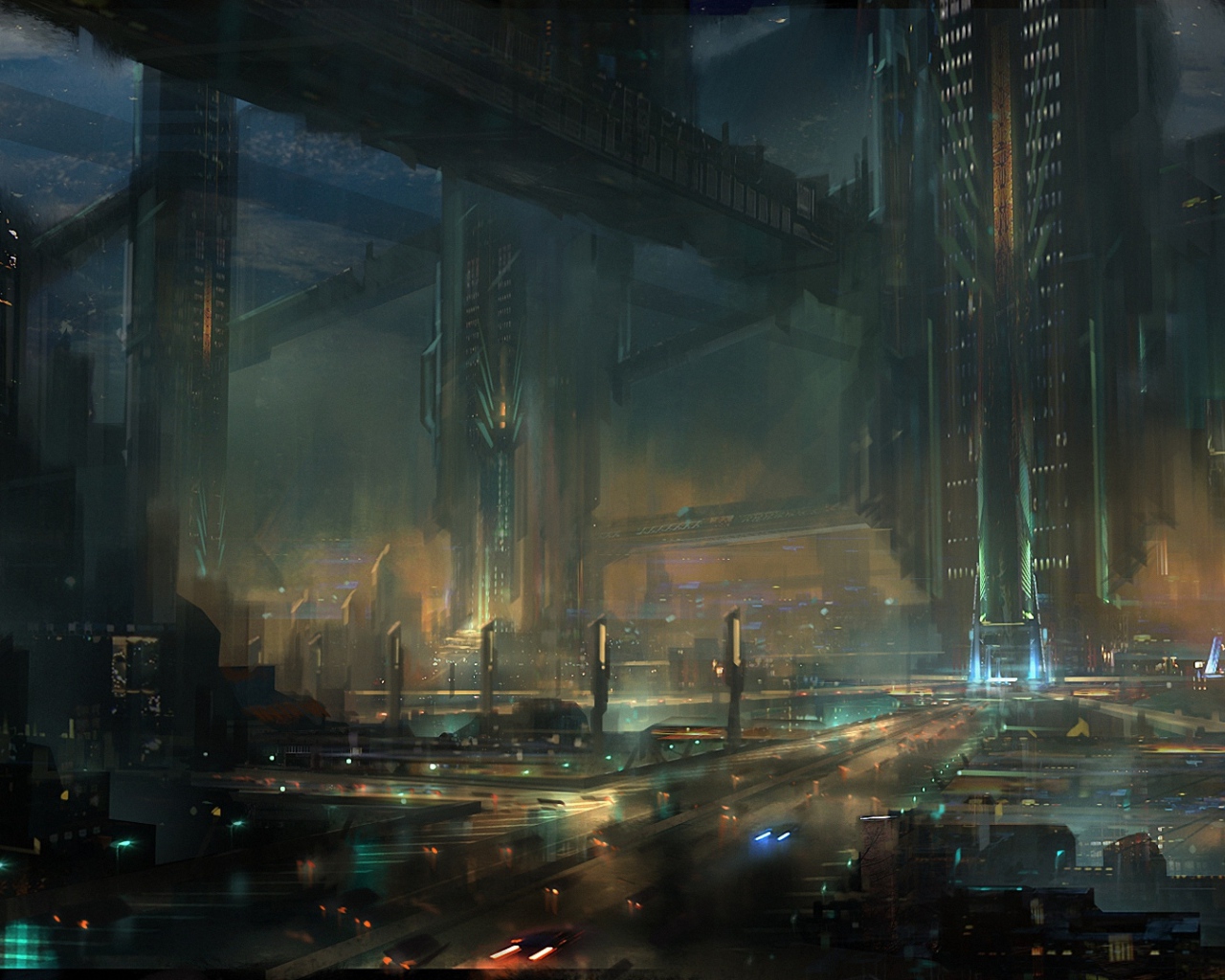 Ночные огни большого города