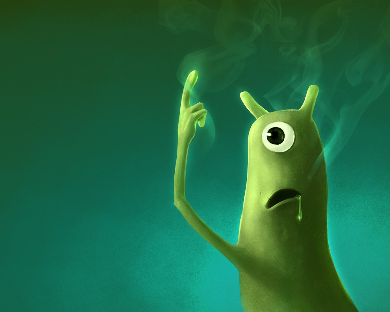 Одноглазый зеленый монстр