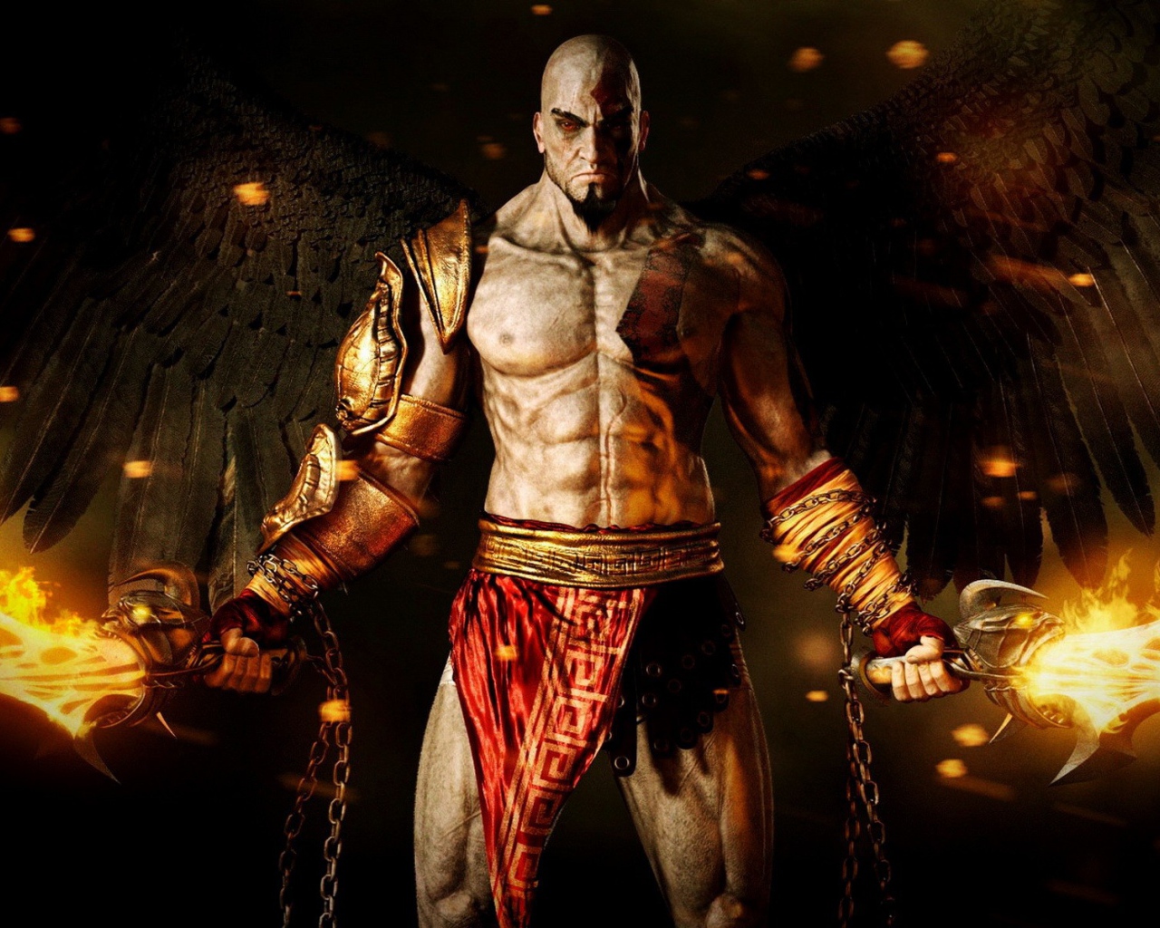 Человек с цепями