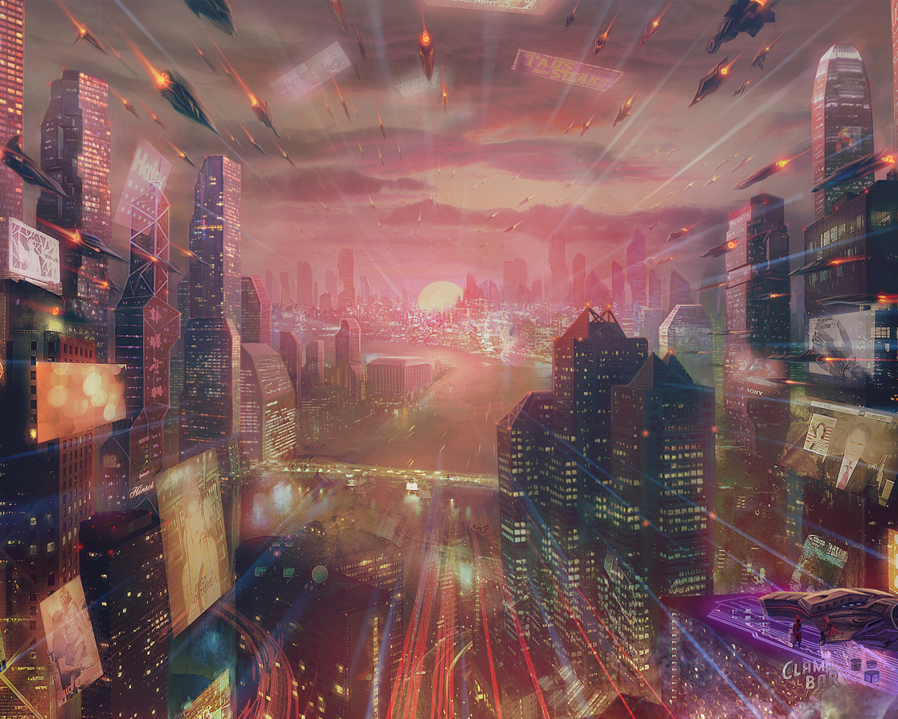 Ракеты летят в город