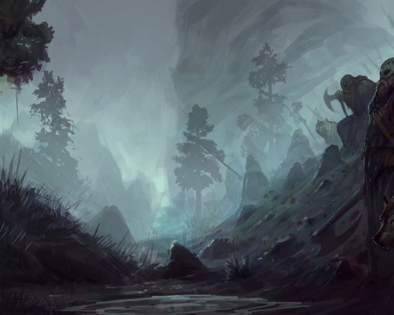 Викинги в лесу