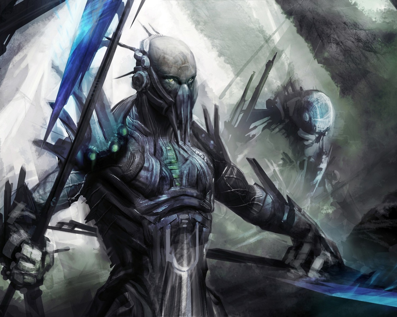 Рисунок фантастического воина