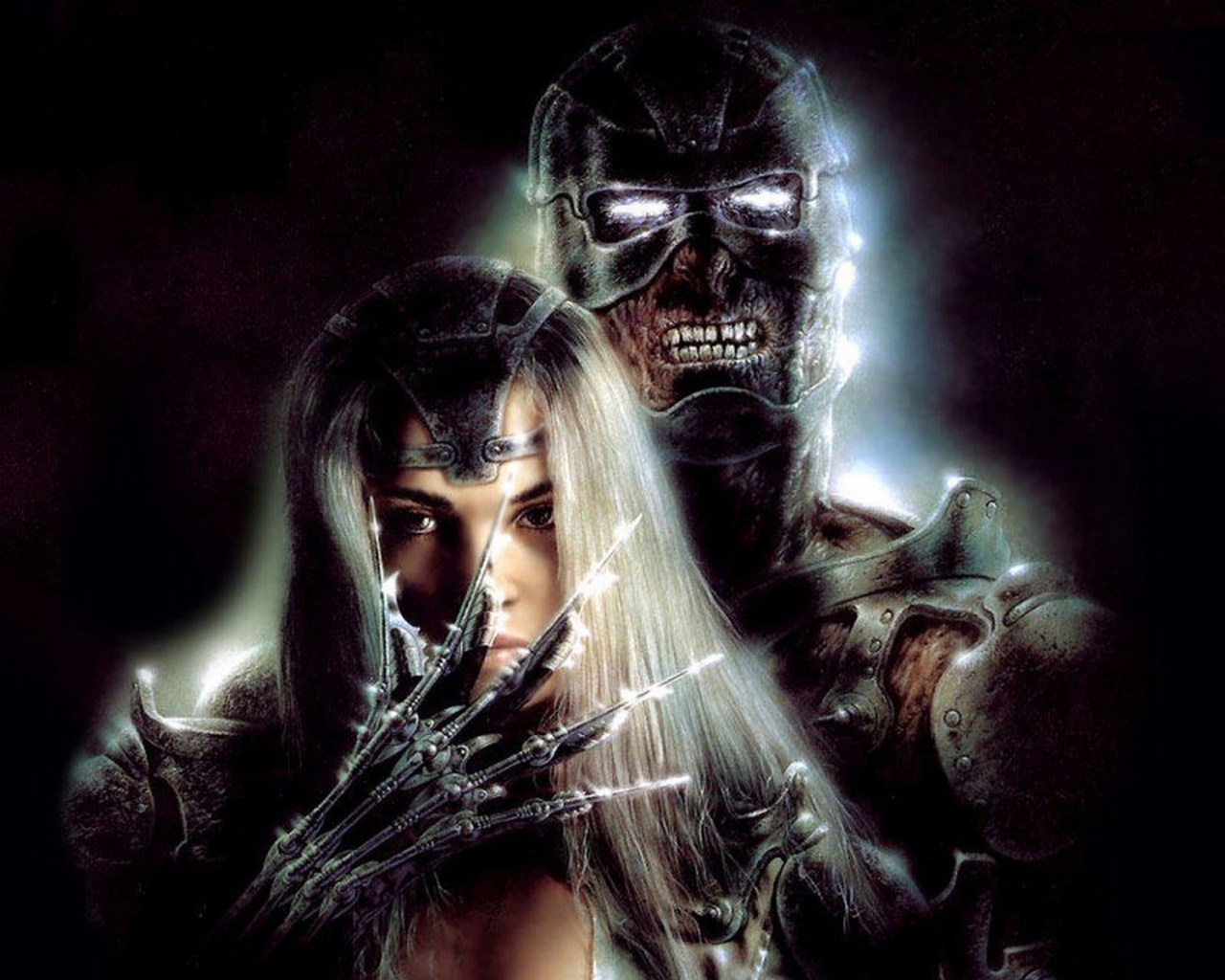 Девушка в объятьях монстра