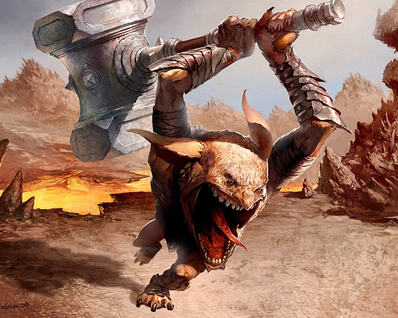 Чудовище с молотом