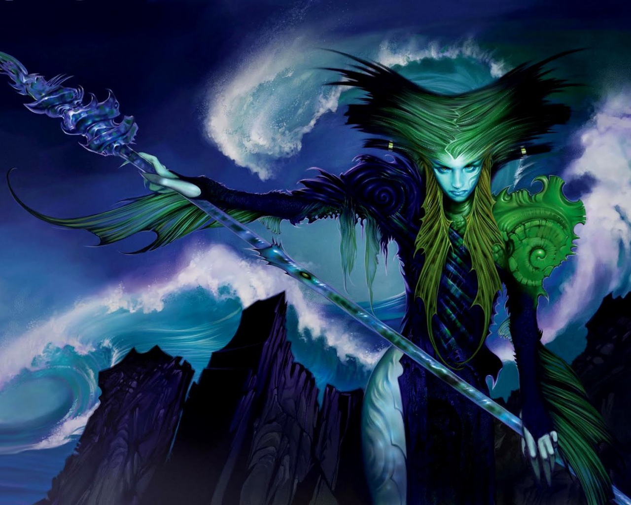 Колдунья с жезлом