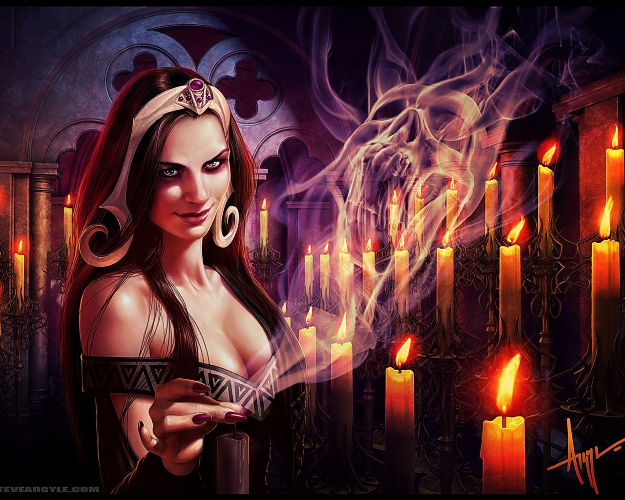 Колдунья со свечами