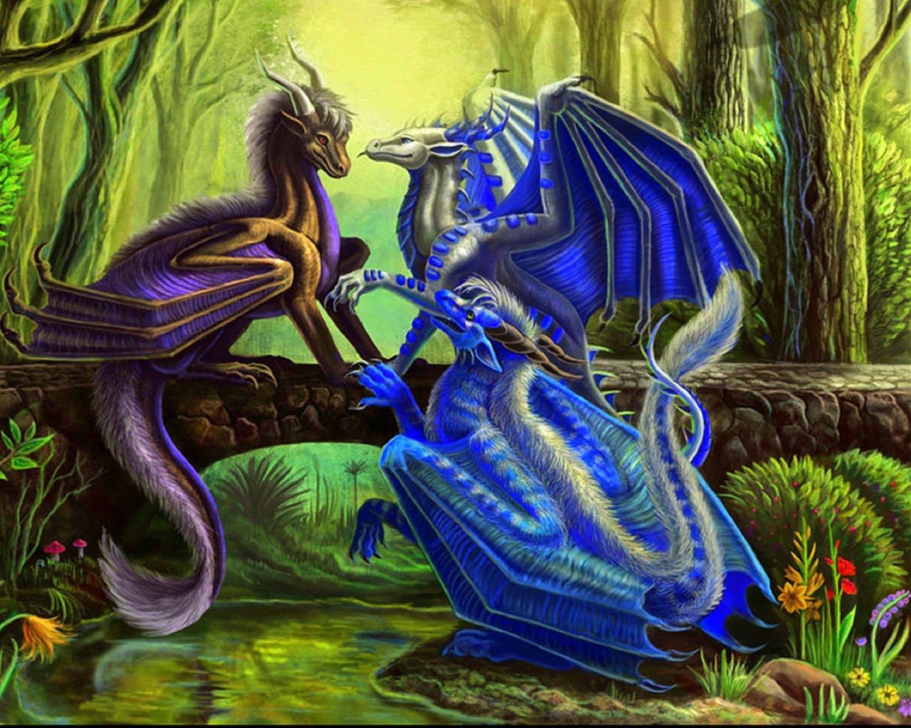 Три синих дракона