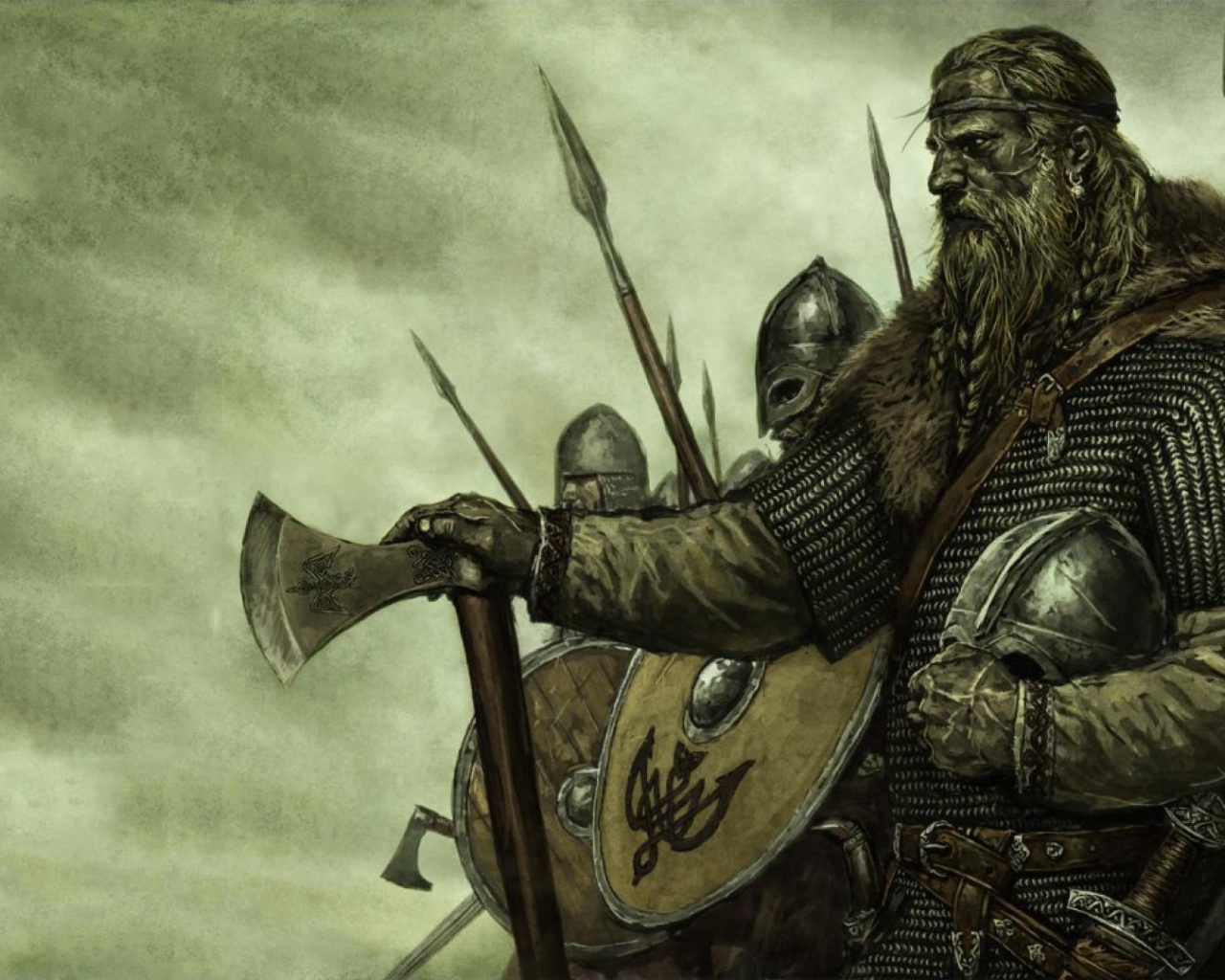 Воины отряда викингов