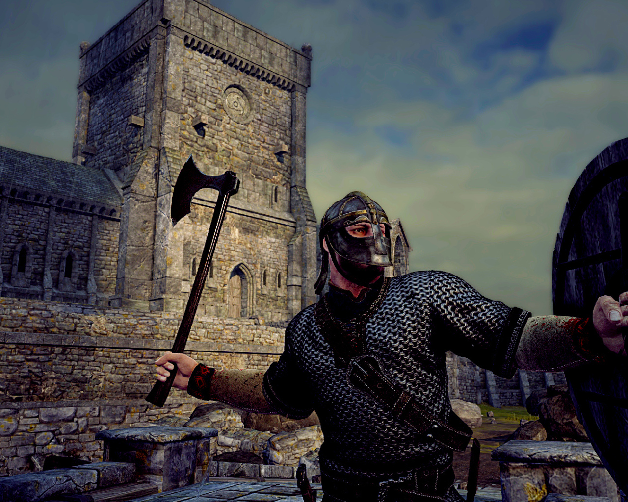 Викинг в сражении