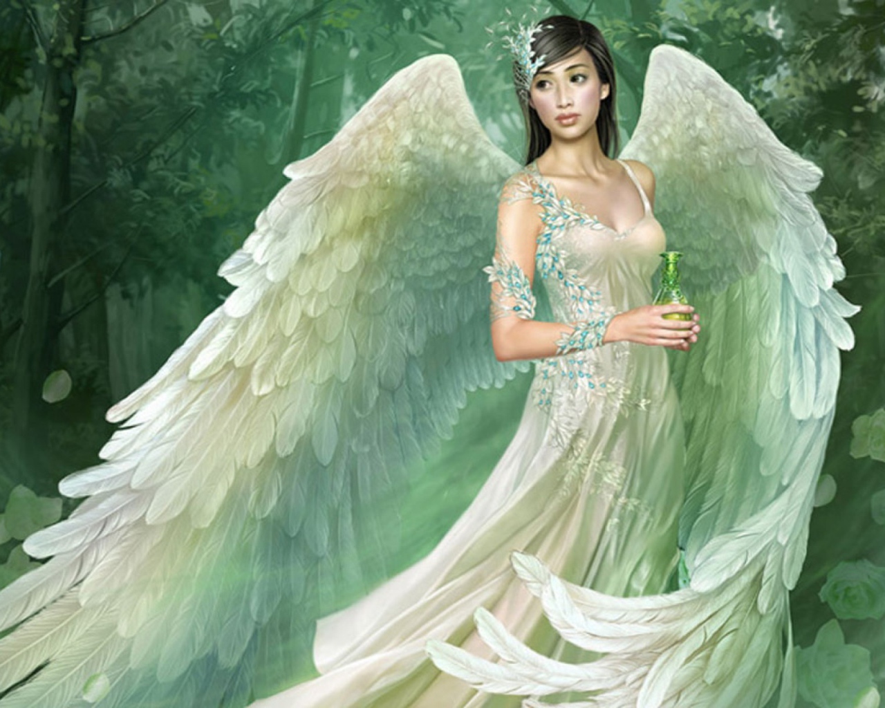 Белый ангел в лесу