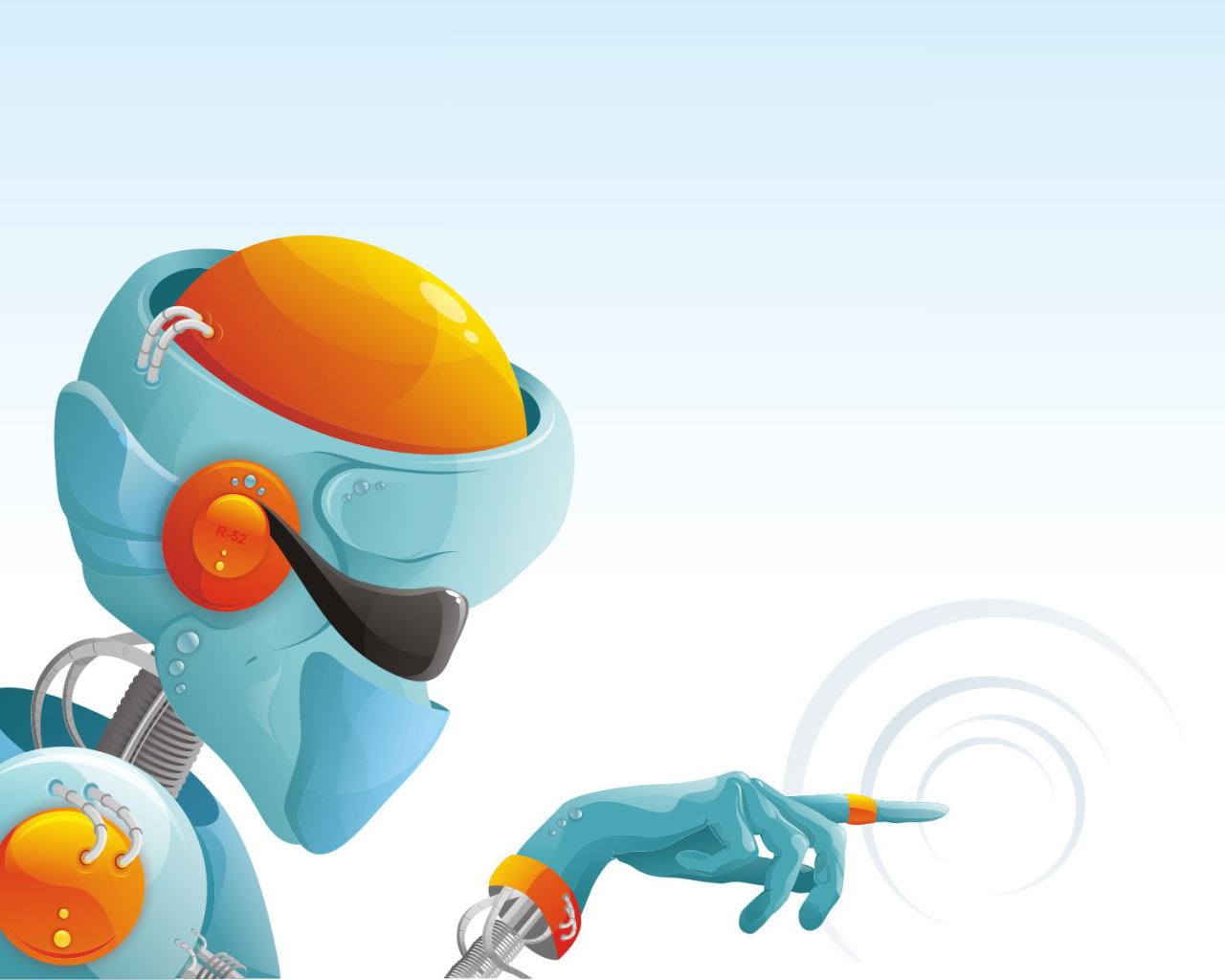 Желто синий робот