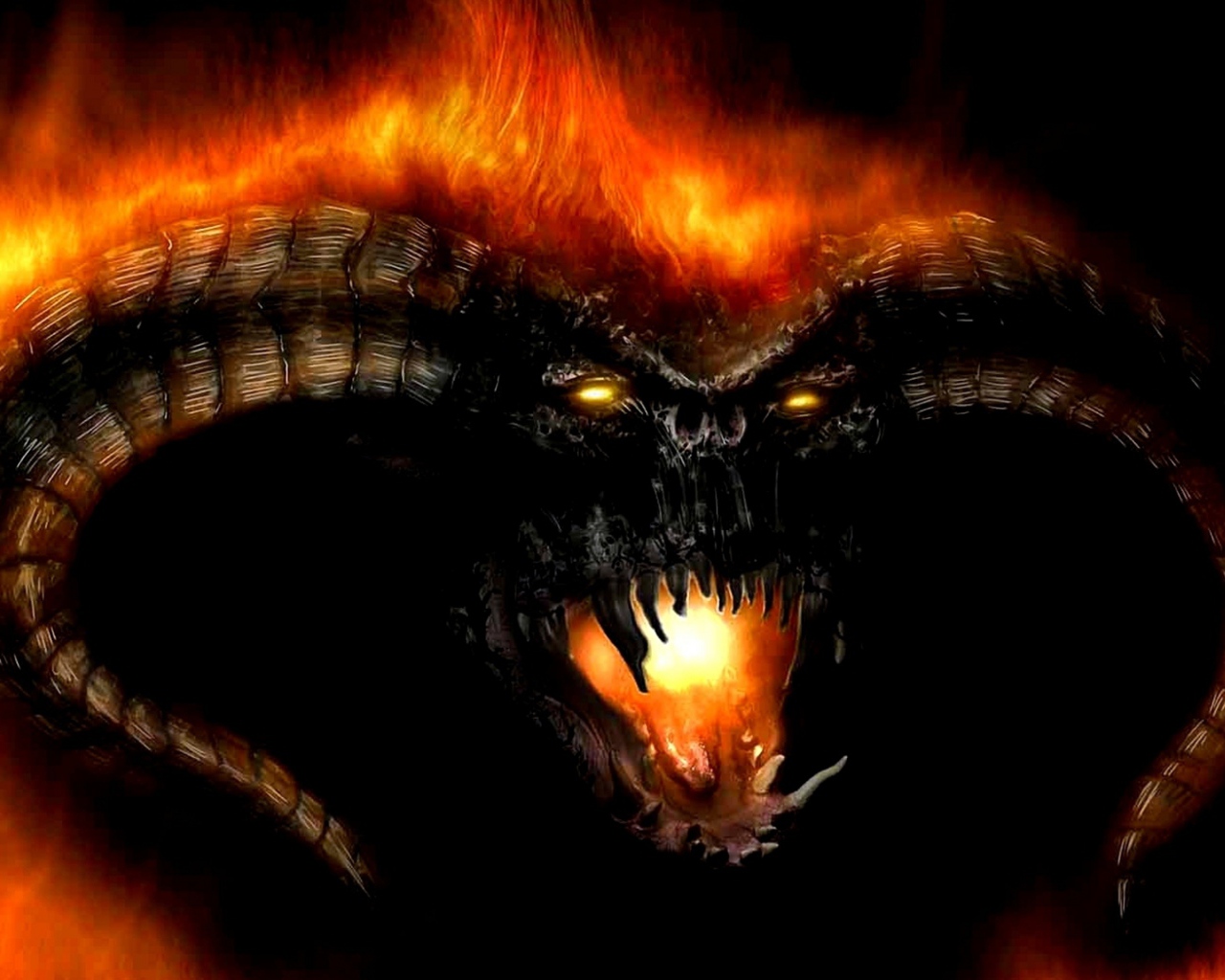 Огненный рогатый зверь