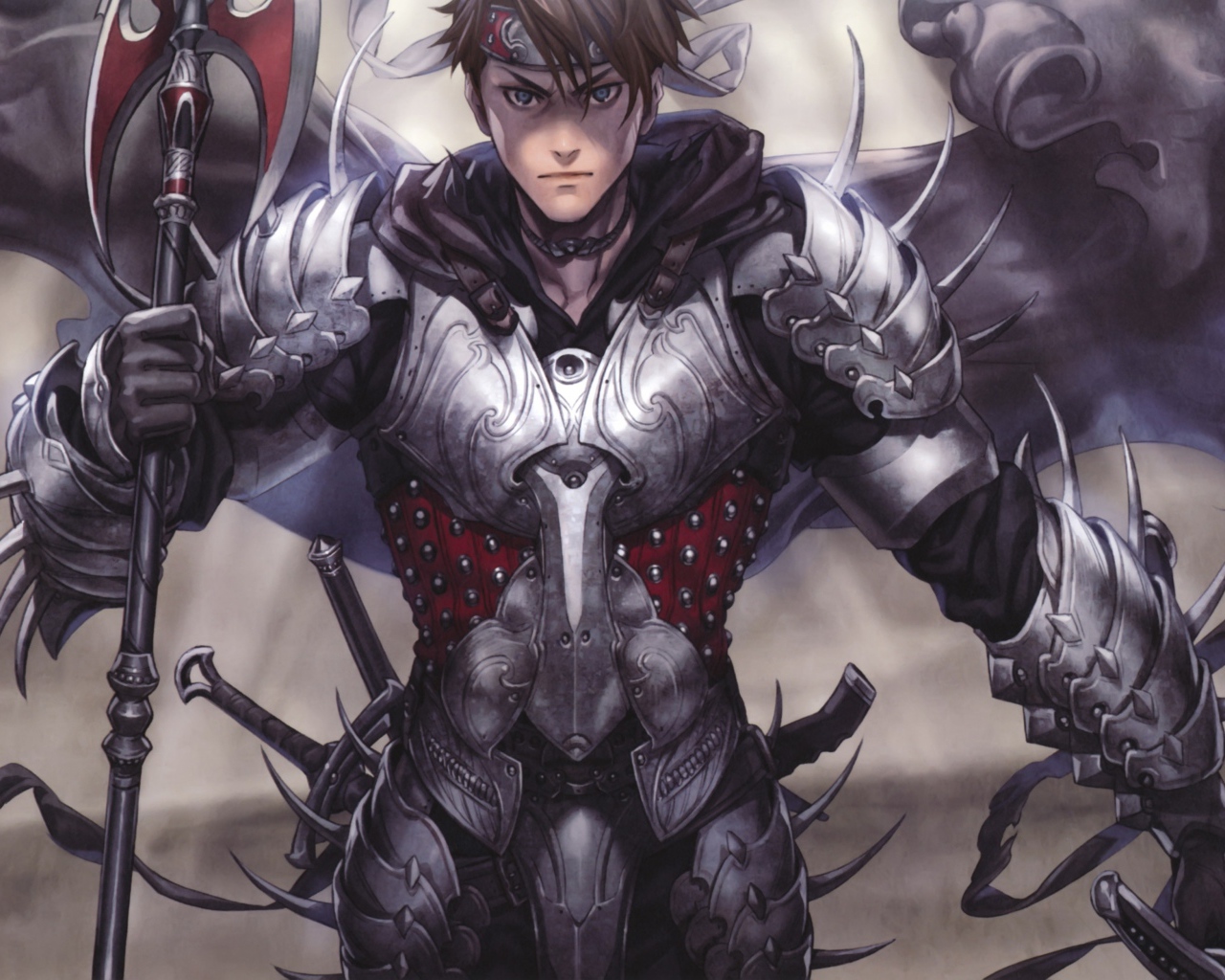 Воин в доспехах и с оружием