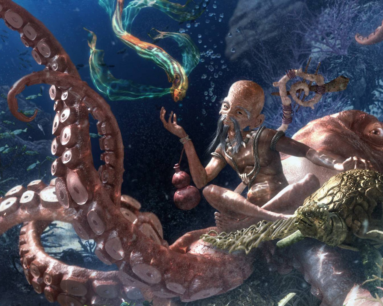 Человек под водой