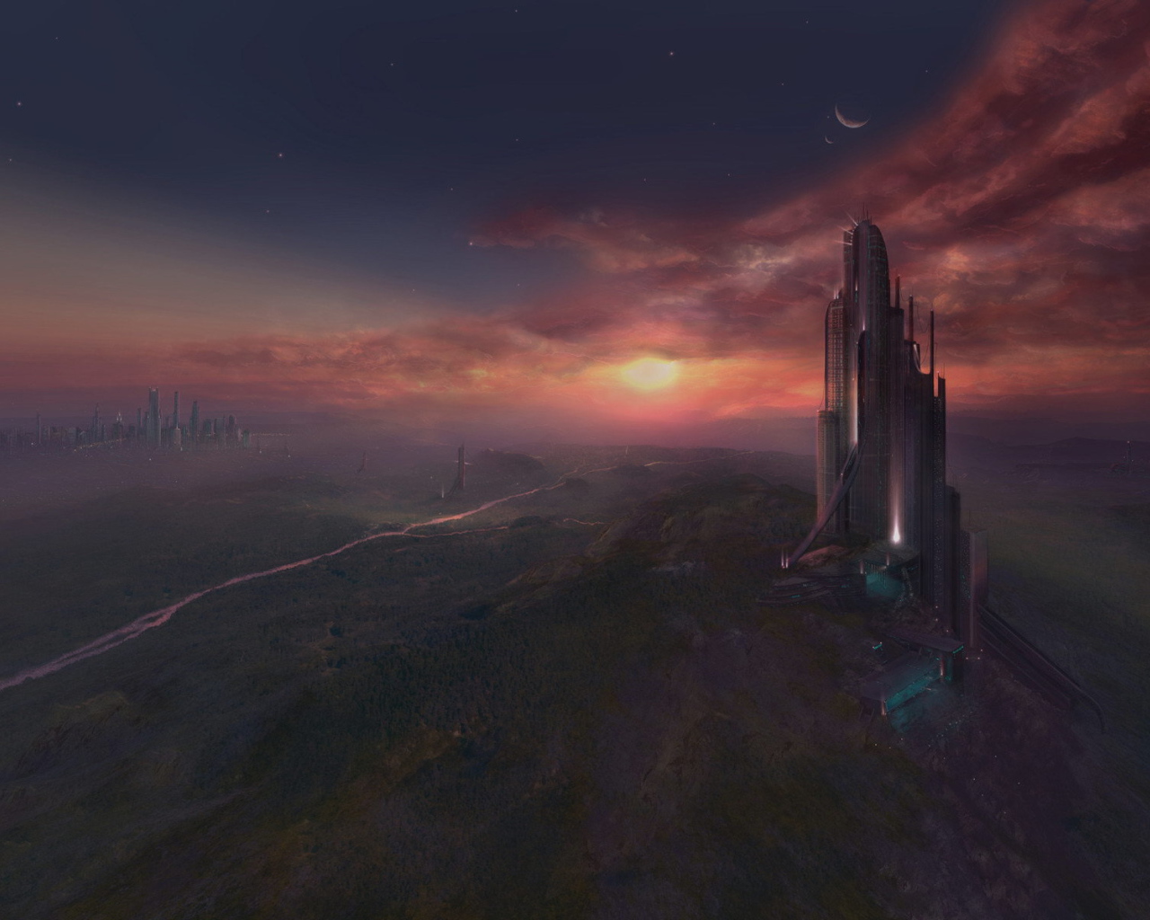 Пейзаж фантастической планеты