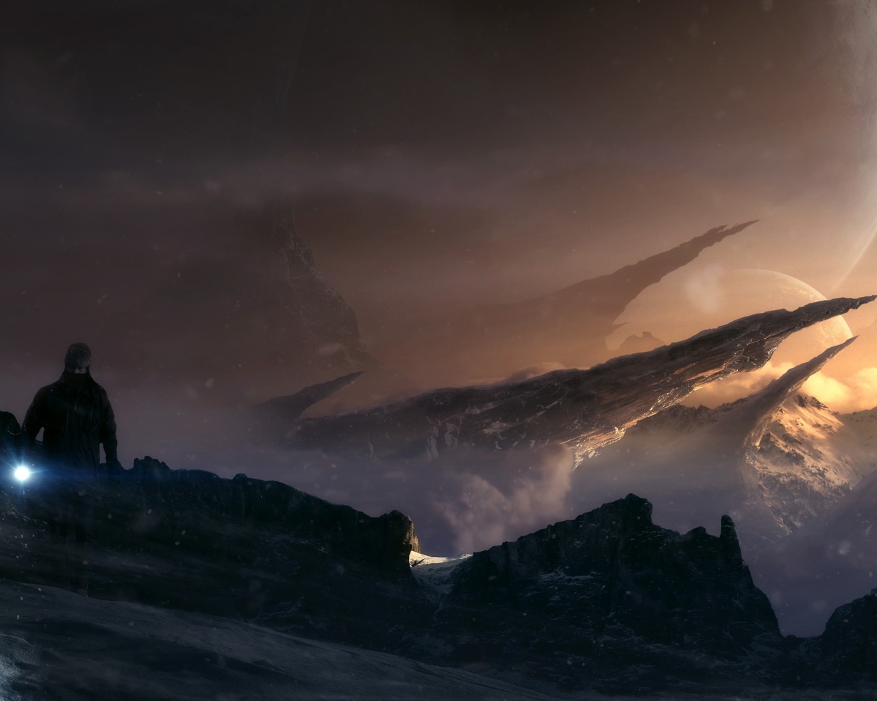 Пейзаж фантастической планеты