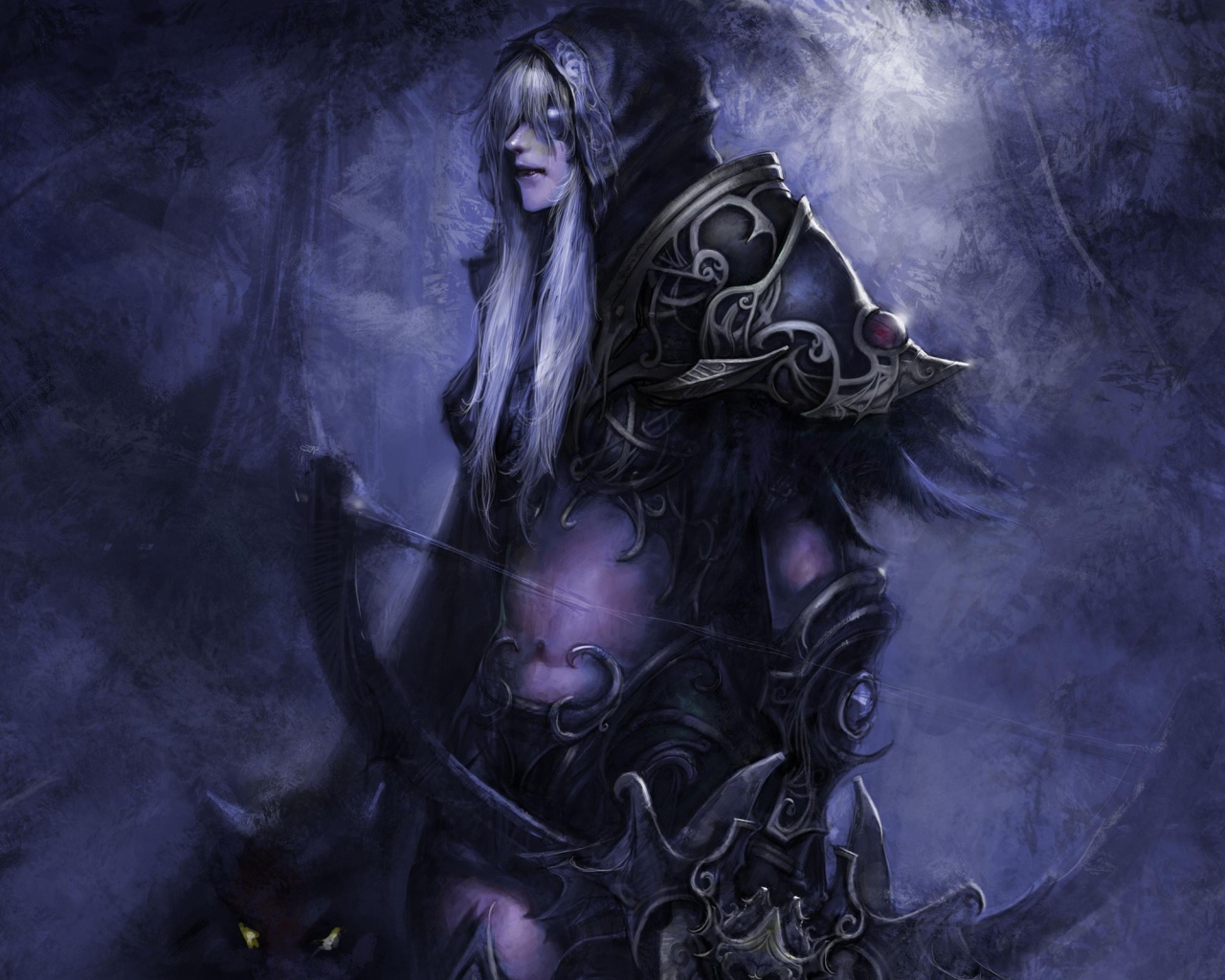 Воин в доспехах с оружием