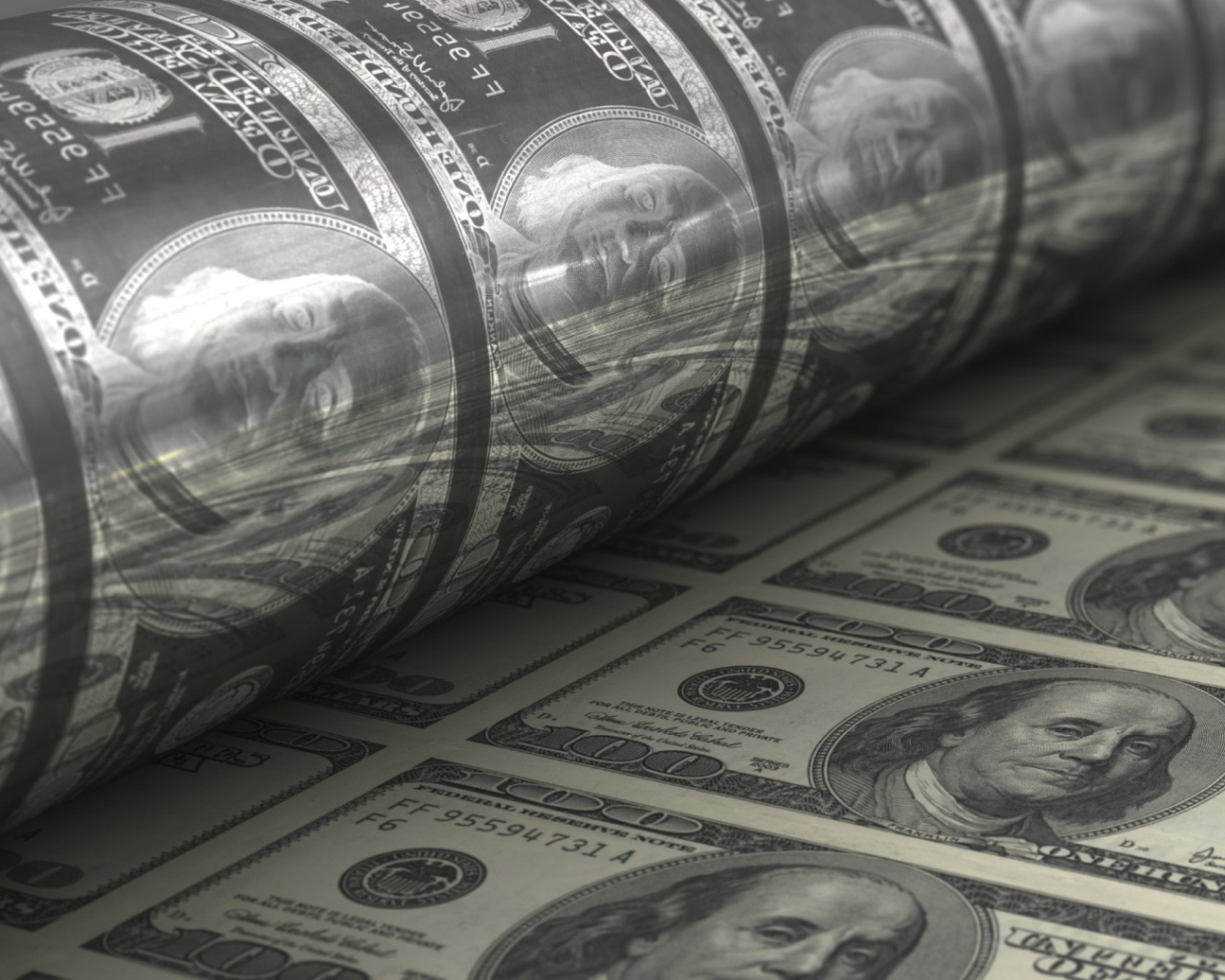 Печатное клише для долларов