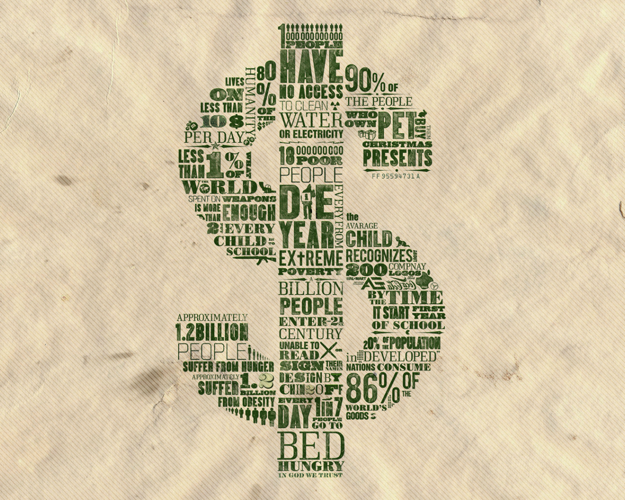 Стильный знак доллара