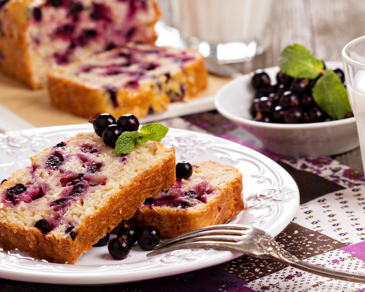 Кекс с черникой