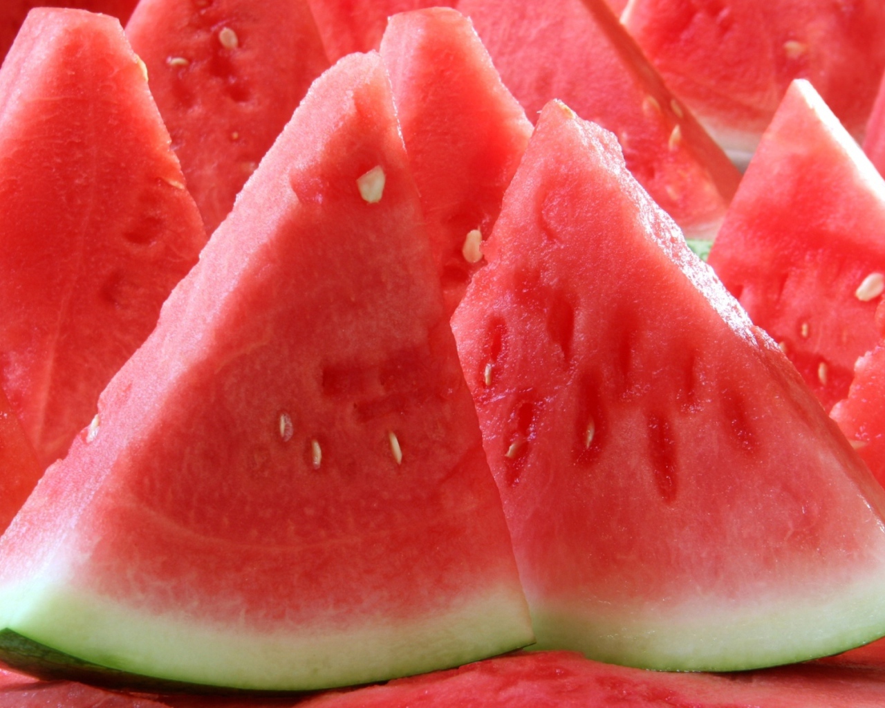 The flesh is seedless watermelon