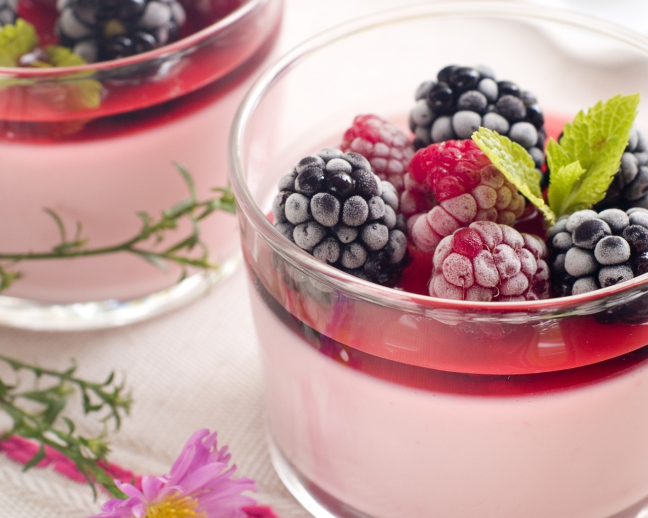 Мороженое с лесными ягодами