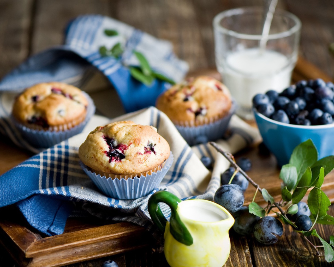 Кексы с голубикой