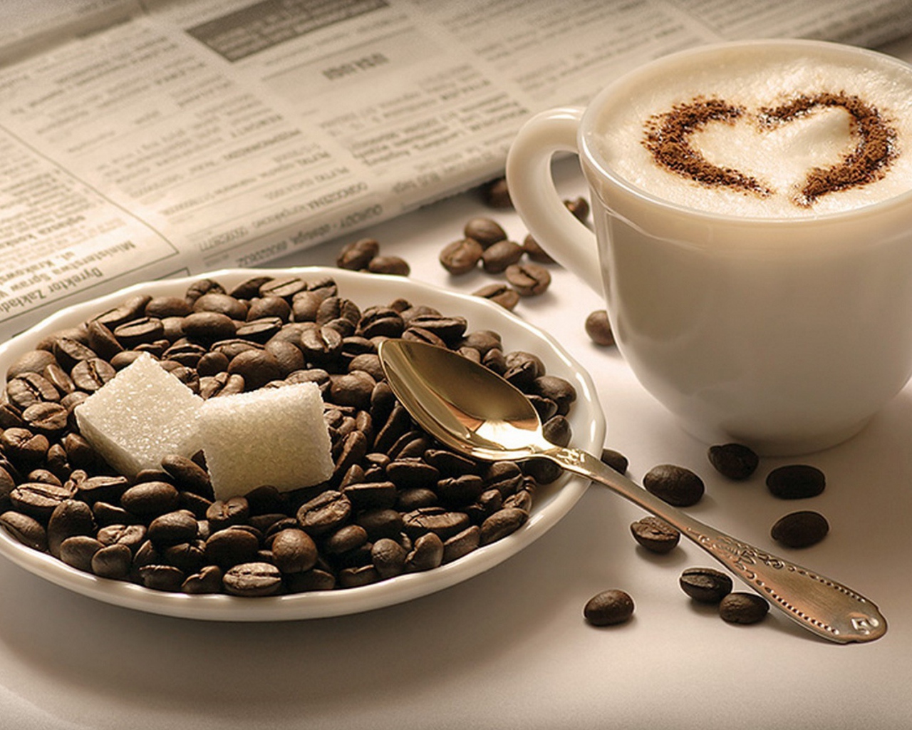 Каппучино с сахаром