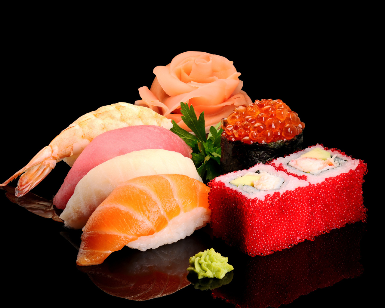 Морепродукты с васаби