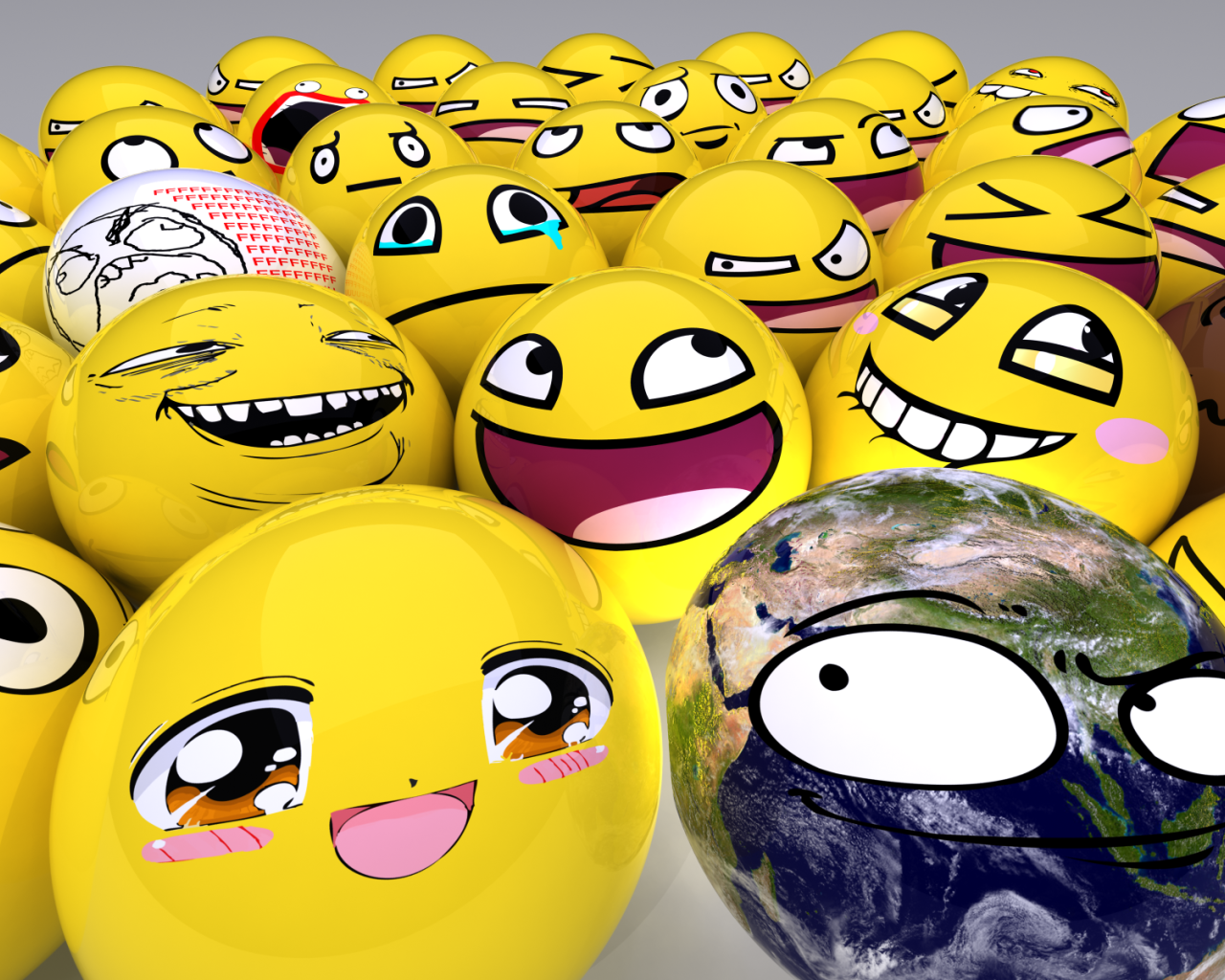 Шарики смайлики