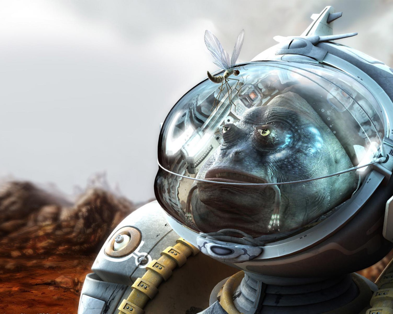 Стрекоза на скафандре