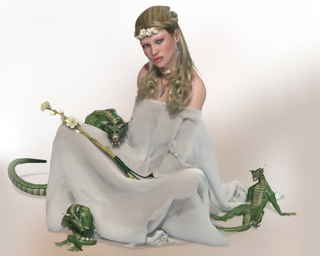 Девушка и зеленые чертики