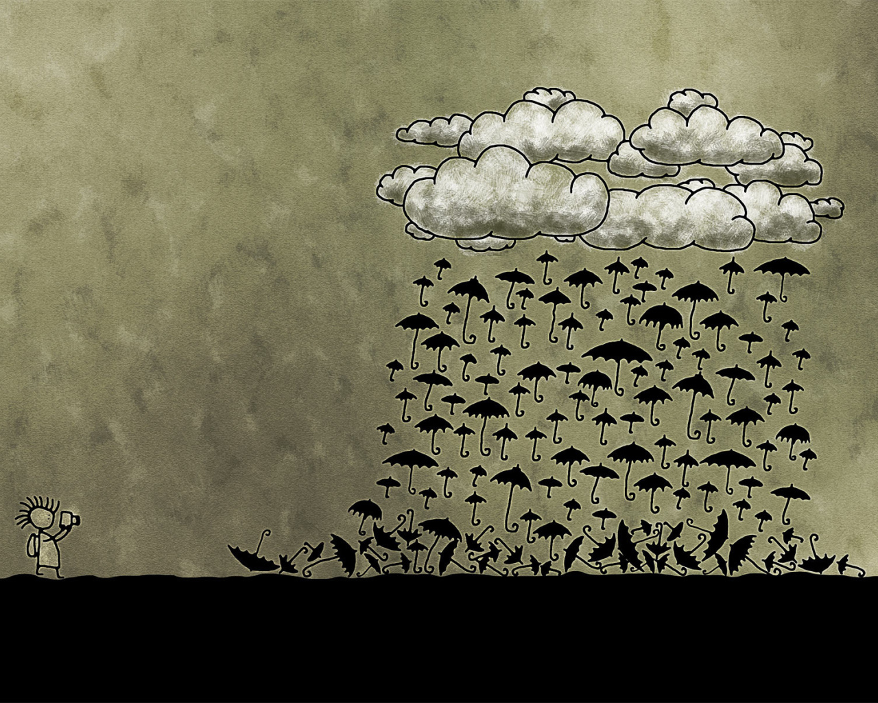 Дождь из зонтов