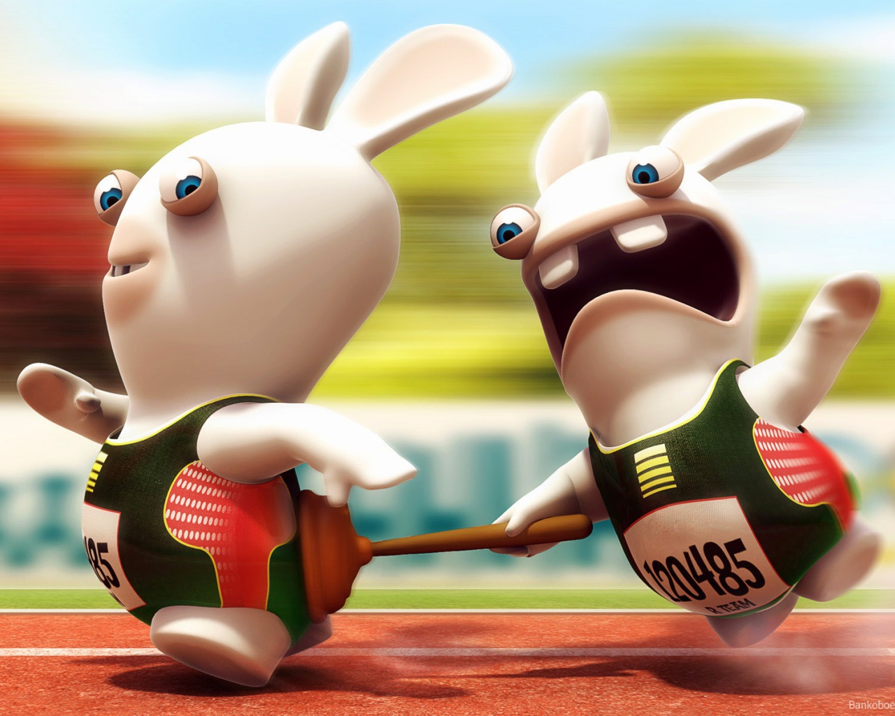 Гонки прикольных зайцев