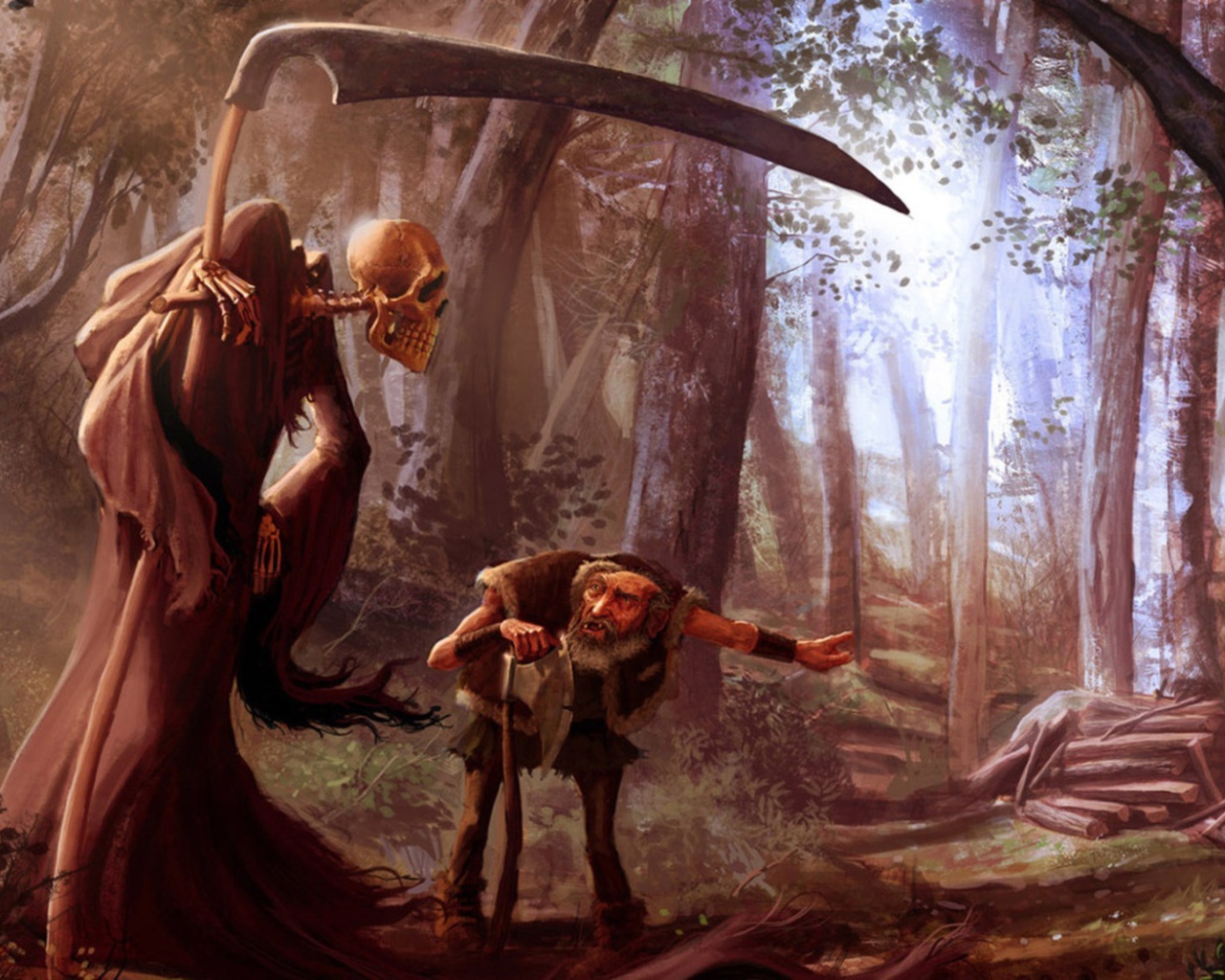 К деду пришла смерть