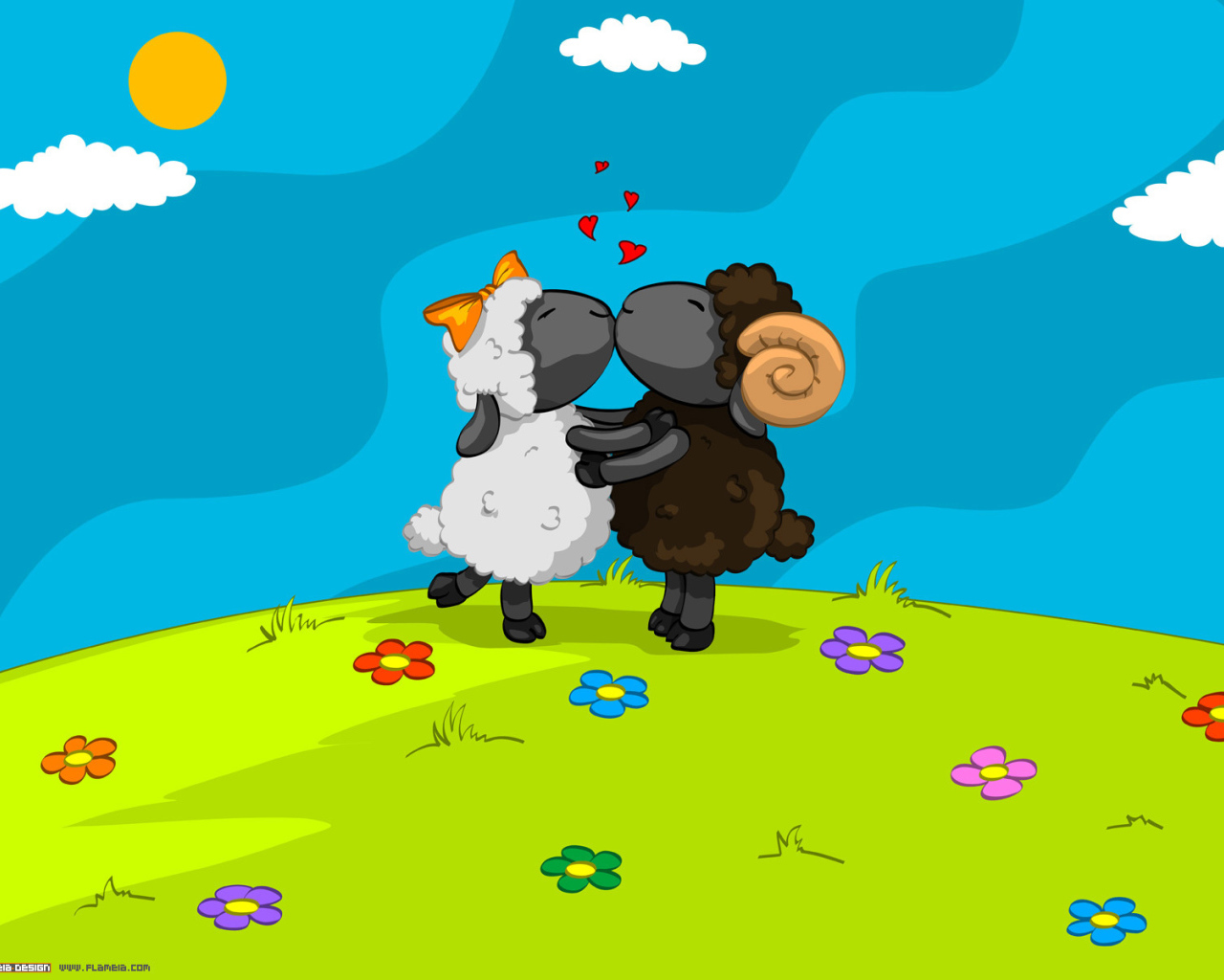 Бараны целуются