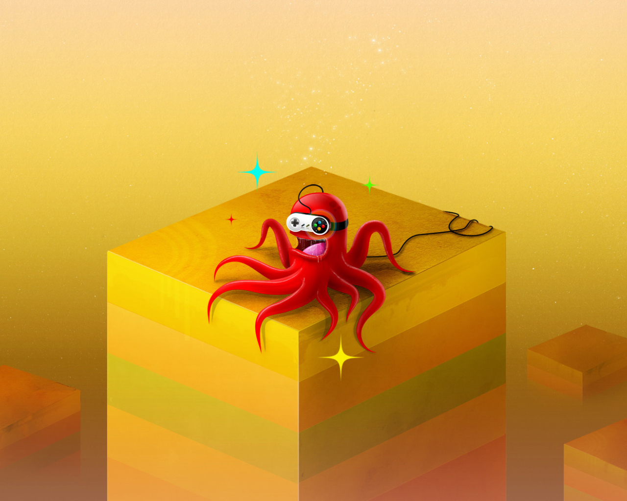 Осьминог с джойстиком