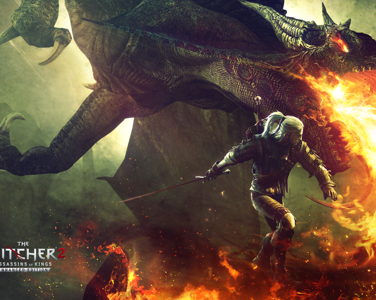 Огнедышащий монстр в игре Ведьмак