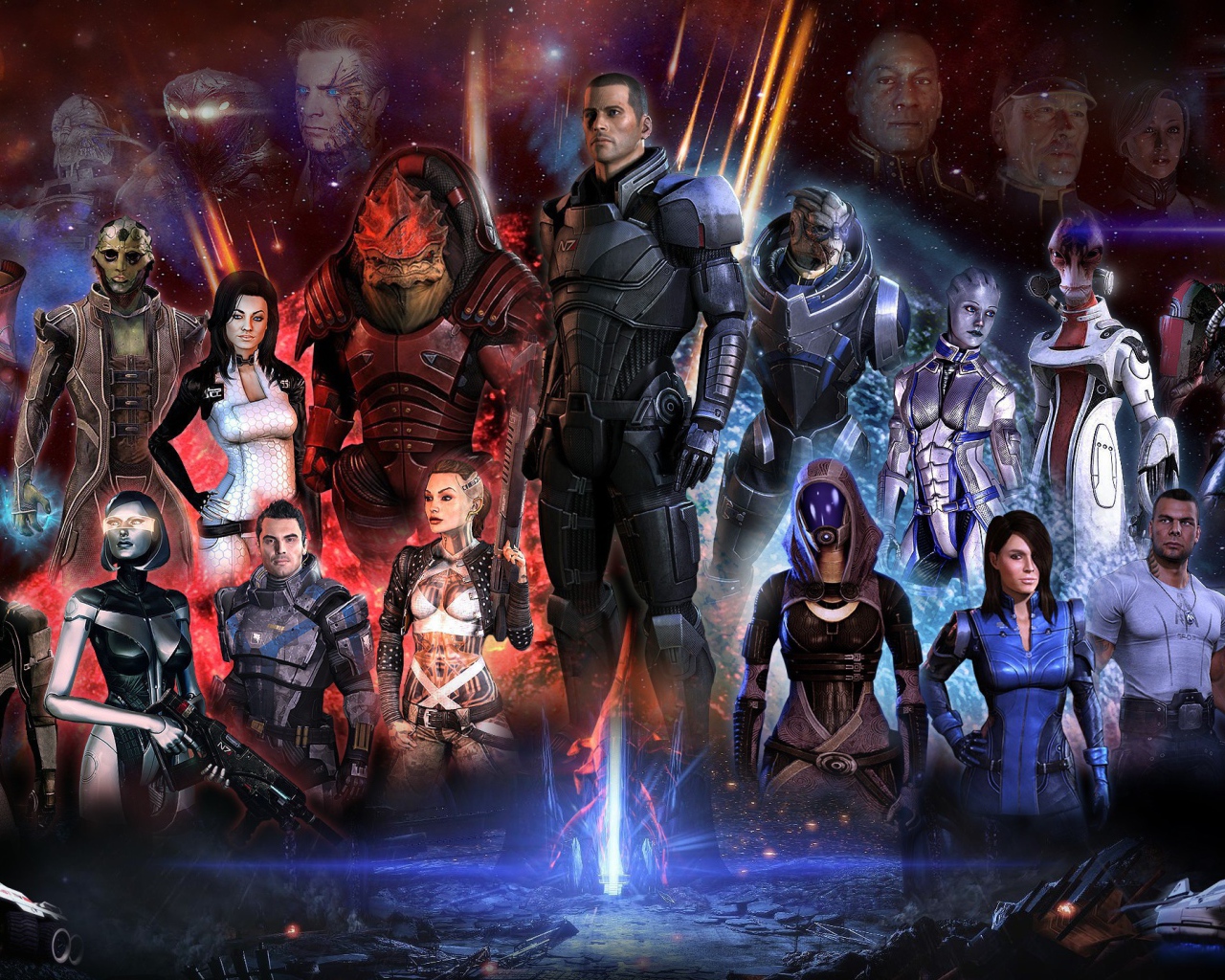 Участники игры Mass Effect