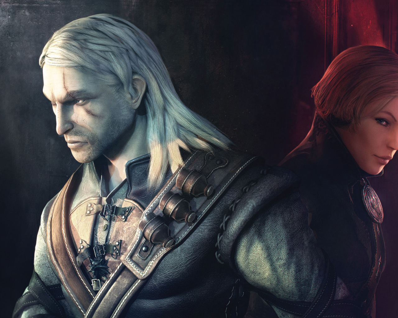 Два героя игры Ведьмак