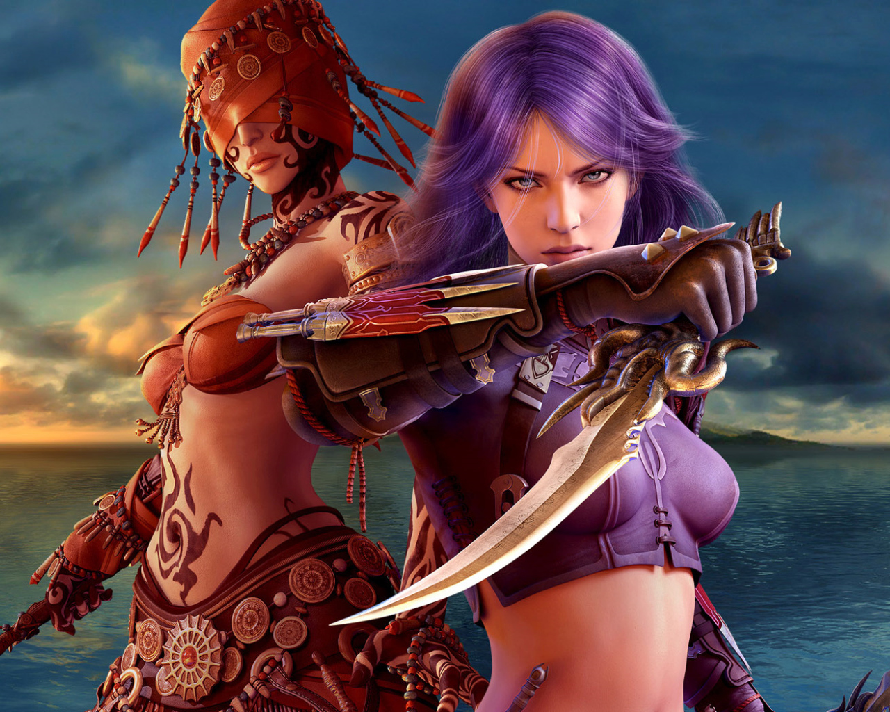 Девушки с оружием из видео игры