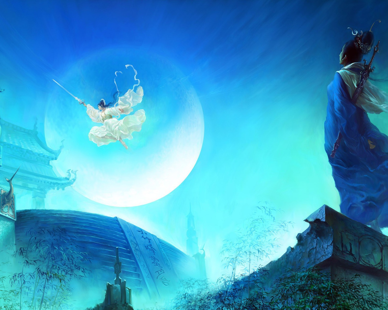 Летающий воин из игры