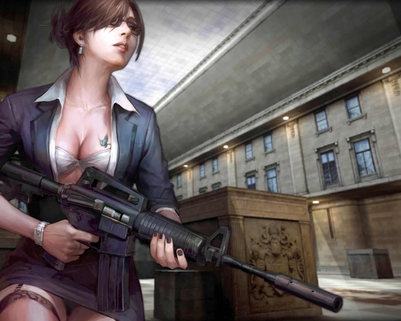 Девушка с винтовкой